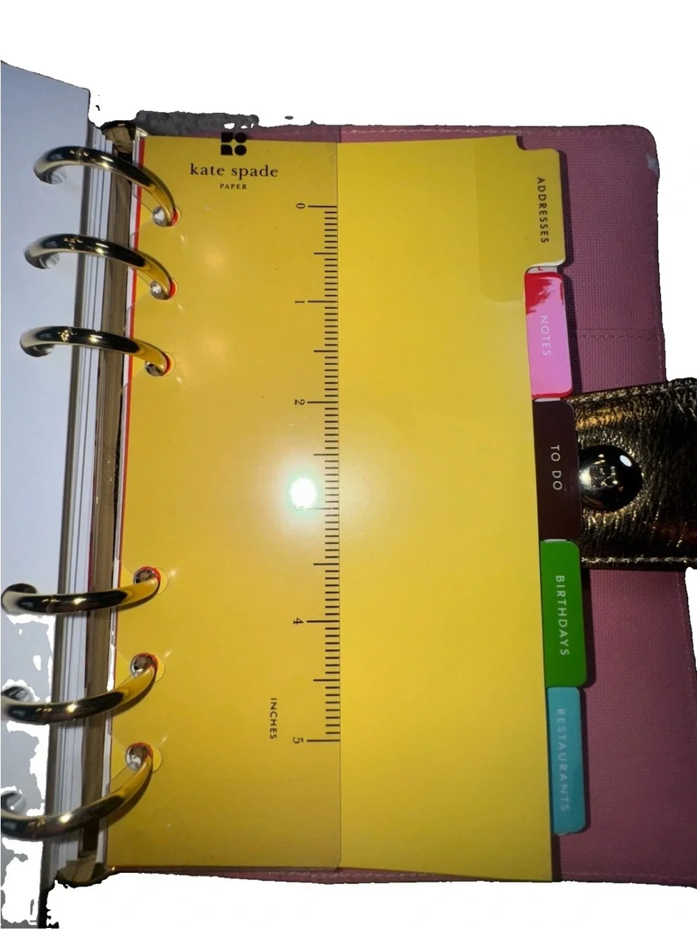 Vintage 2006 Kate Spade Debra Personal Planner Broome Street Oro Blush Organizer